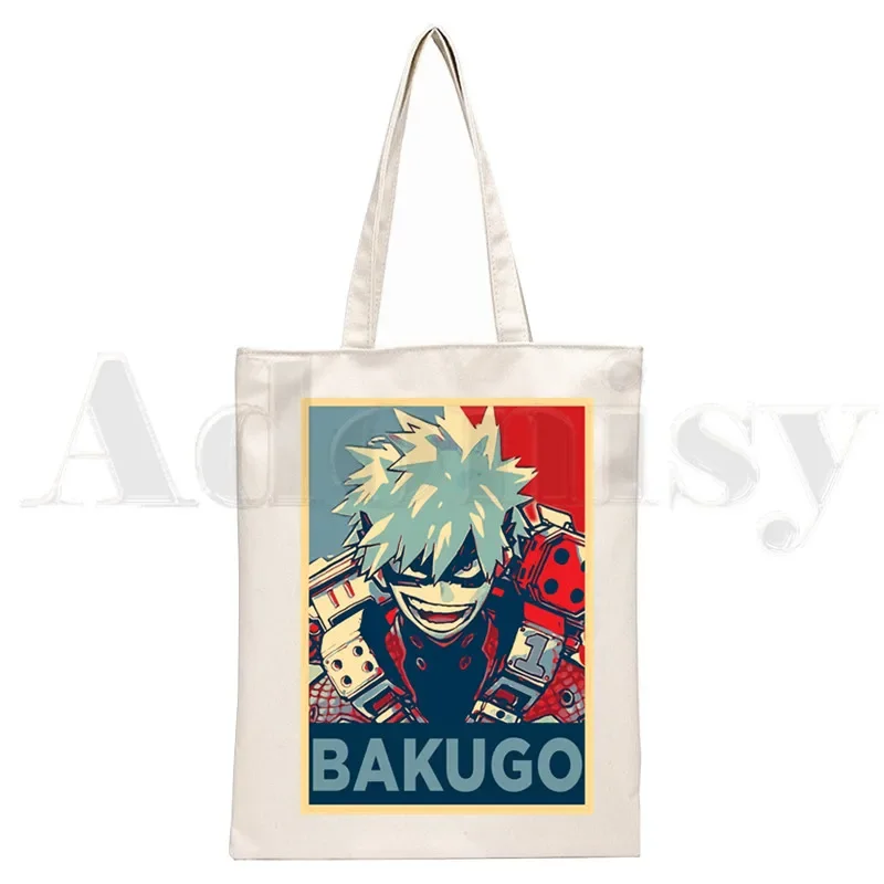 Anime moja Boku no Hero Academia Katsuki Bakugou torebki torby na ramię na co dzień dziewczęce torebki damskie eleganckie płócienne torby