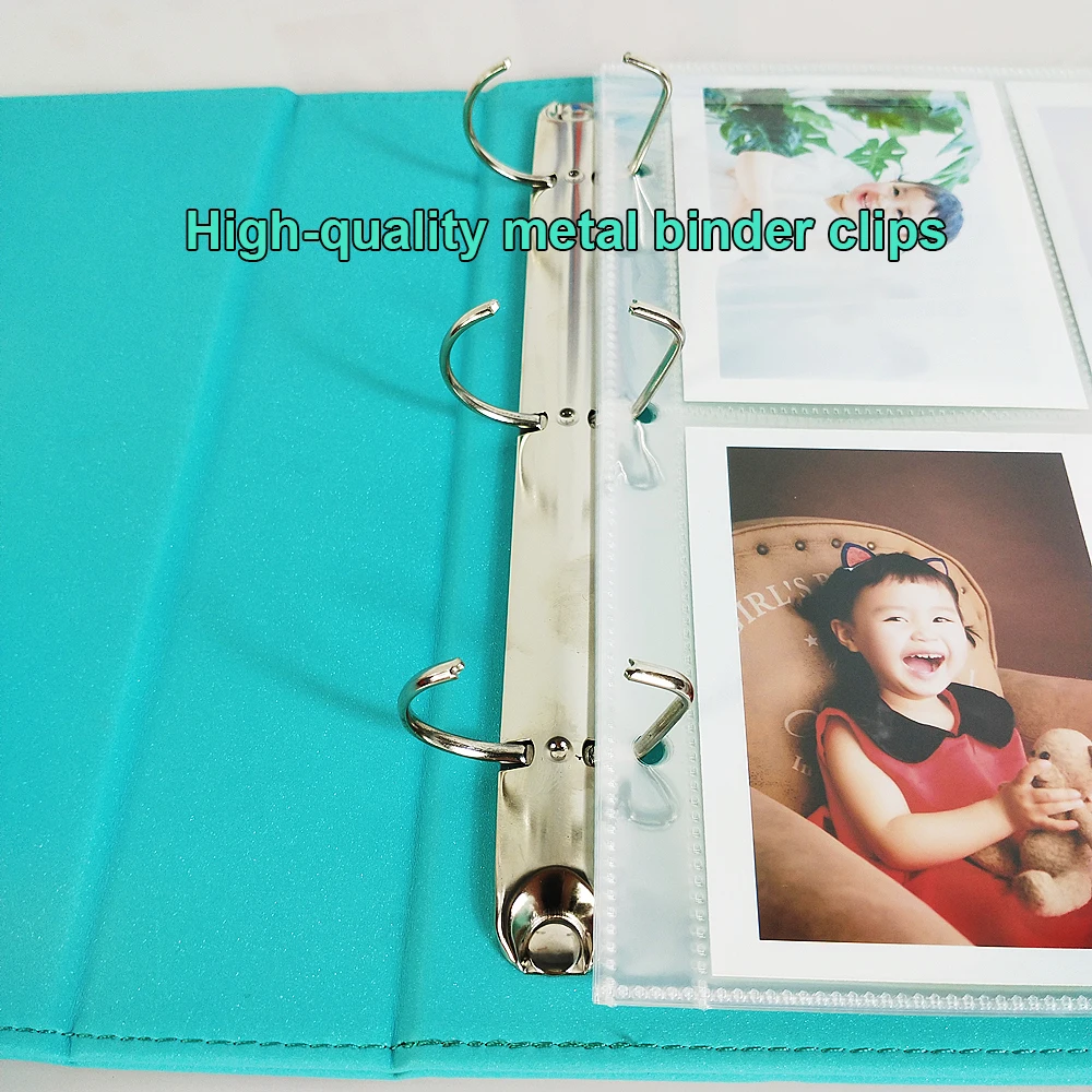 A5 3 Ring PU Leather Glitter Binder Refillable 4×6 10×15 Photo Album Photocard Cover Budget Planning Notebook Scrapbook Cardbook