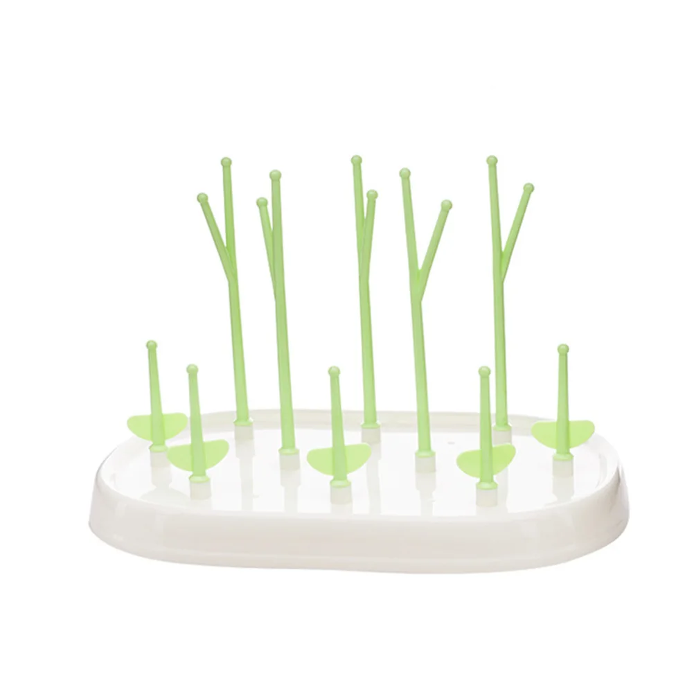 

Baby Drying Rack Detachable Safe Material Flexible Branches Removable Tray Water Drainage Organizer Baby Bottle Rack