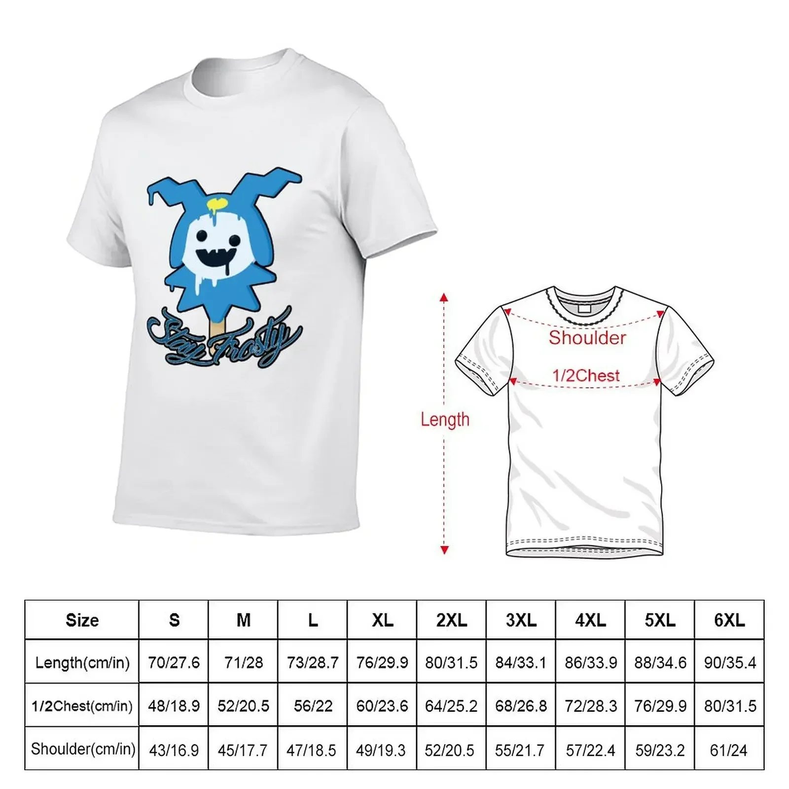 Ice Cream Jack Frost (Text) T-Shirt plain korean fashion custom shirt T-shirts for men cotton