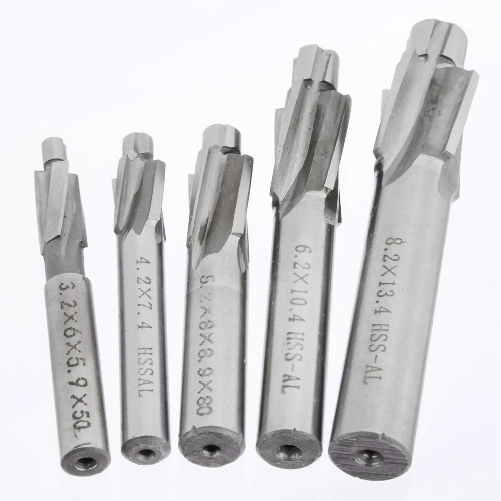 

10Pcs HSS Counterbore End Mill M3-M8 Pilot Slotting Tool Milling Cutter Countersink End Mills-AT30