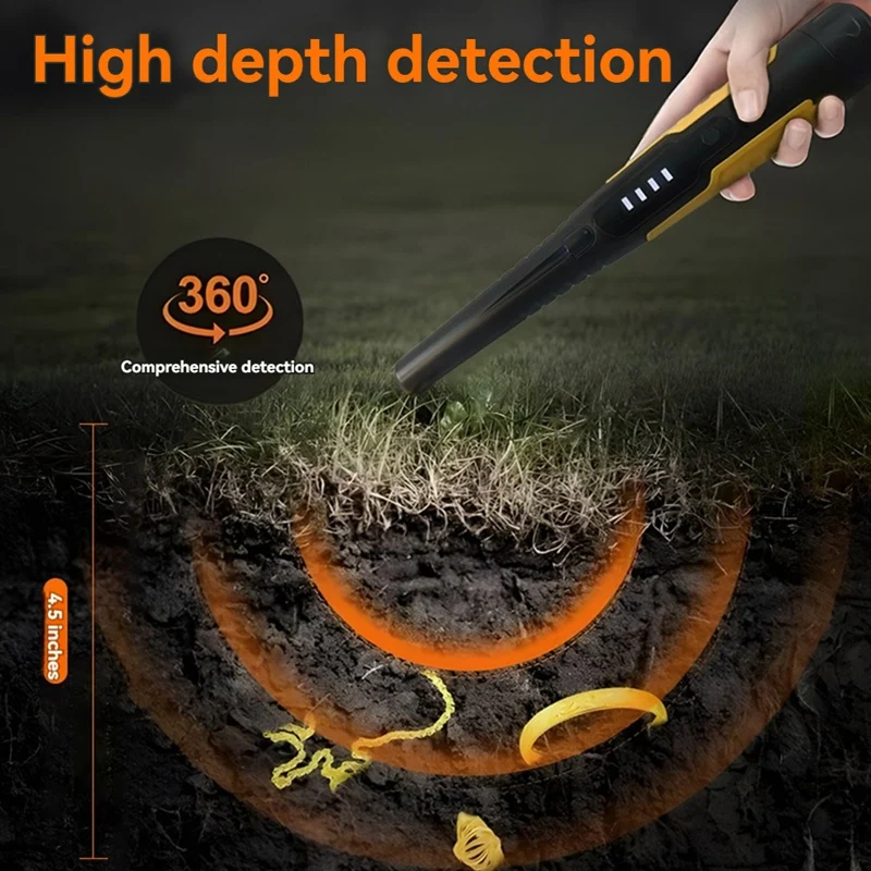 Metal Detector High-Precision Hand-Held Positioning Rod Outdoor Detector Waterproof Underground Treasure Hunter