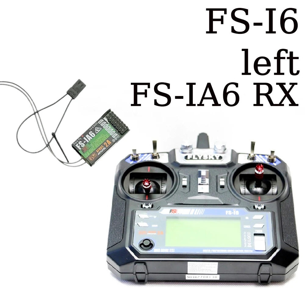 Flysky FS-i6 FS i6 2,4G 6CH Fernbedienung, kompatibel mit iA6B iA6 iA10B Empfänger, geeignet für Fernbedienung von Spielzeugdrohnen