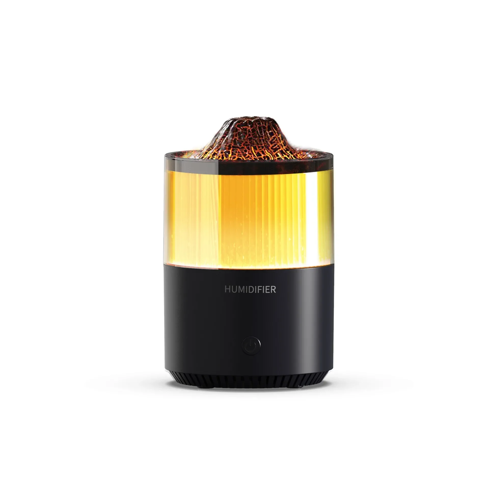 

Colorful Mini Desktop Humidifiers with Mountain Aroma Portable 200ml Capacity Simulation Flame Humidifier for Car