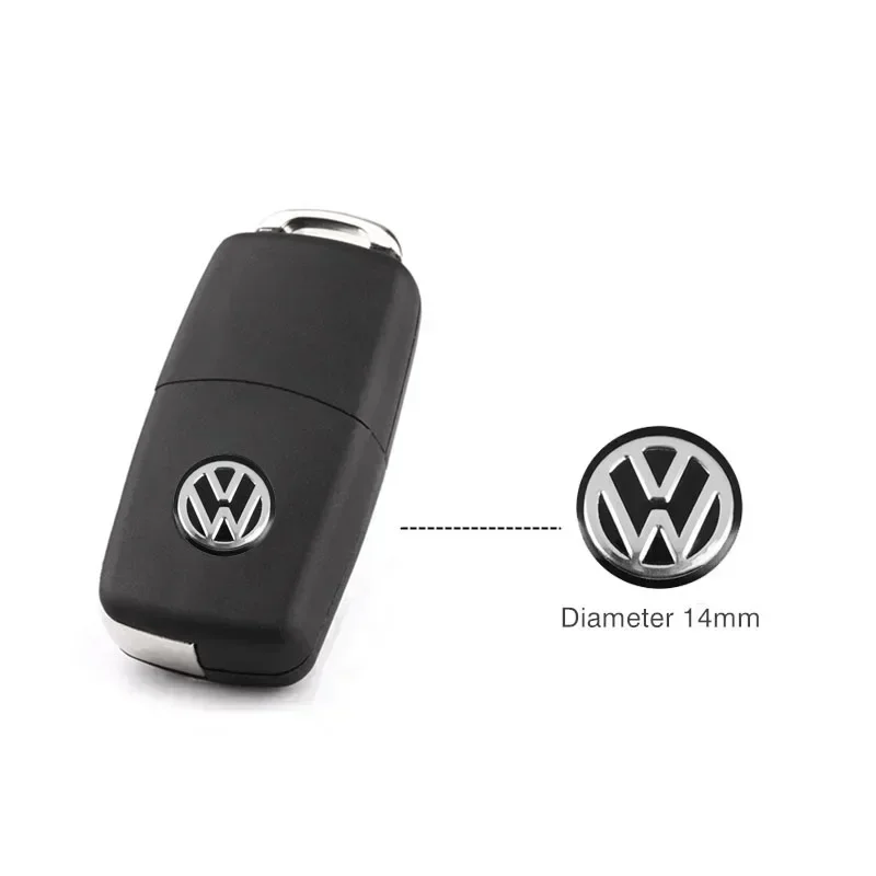 Car Metal Emblem Stickers Auto Remote Key Logo For VW GTI Polo Golf Passat Tiguan Arteon Touareg Taigo Caddy Jetta Beetle Sharan view 2