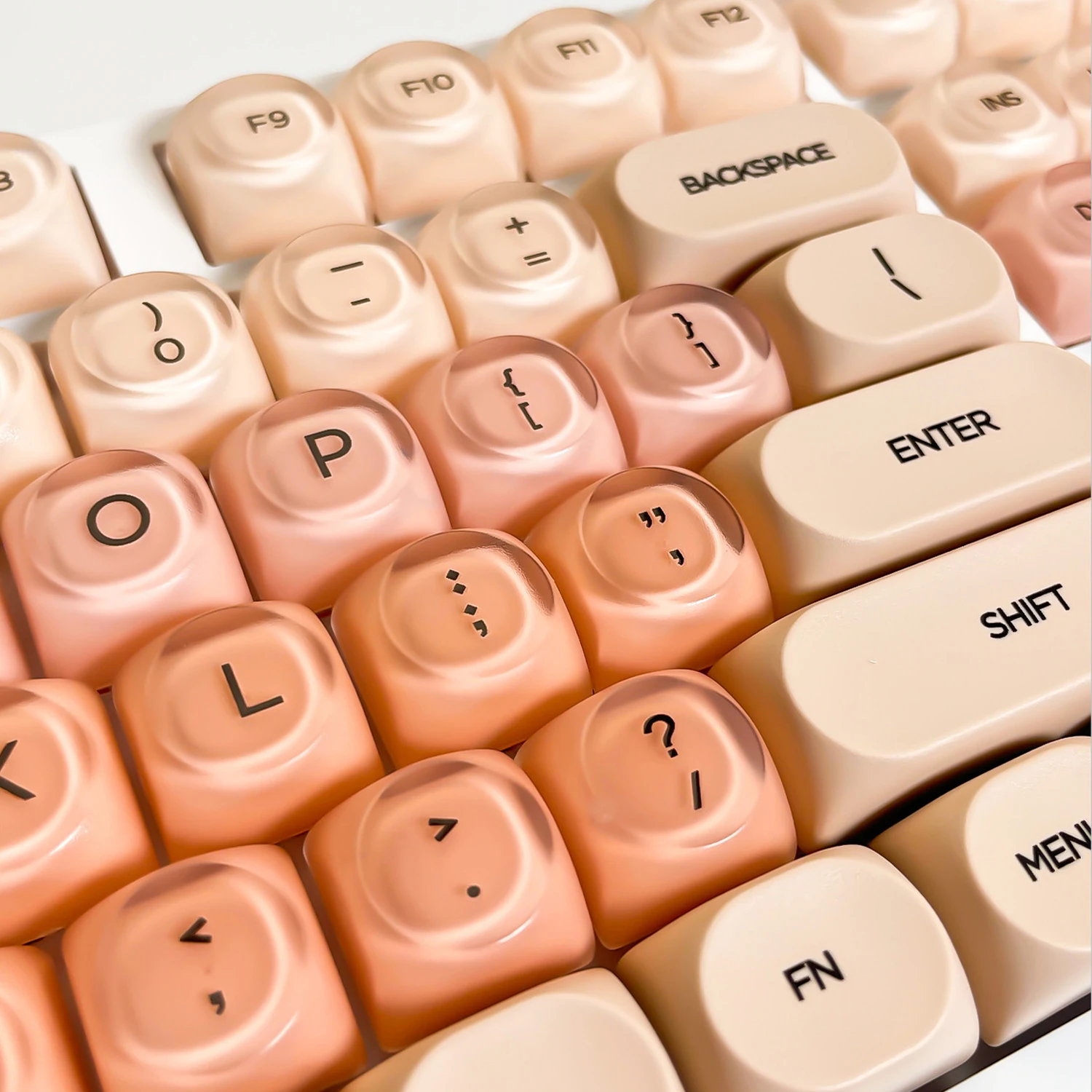 

HOA Profile Liquid Foundation Полупрозрачный колпачок для ПК 132 клавиши Пользовательские колпачки для клавиш Double Shot PBT для переключателей MX Игровая клавиатура