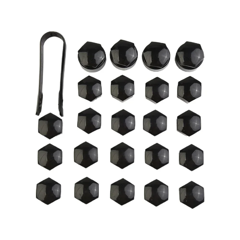 

24×17MM Black Wheel Nut Bolt Trims Studs Cover Cap For Opel- BMW- Benz- Auto Styling Car Tyre Wheel Hub Nut Cover