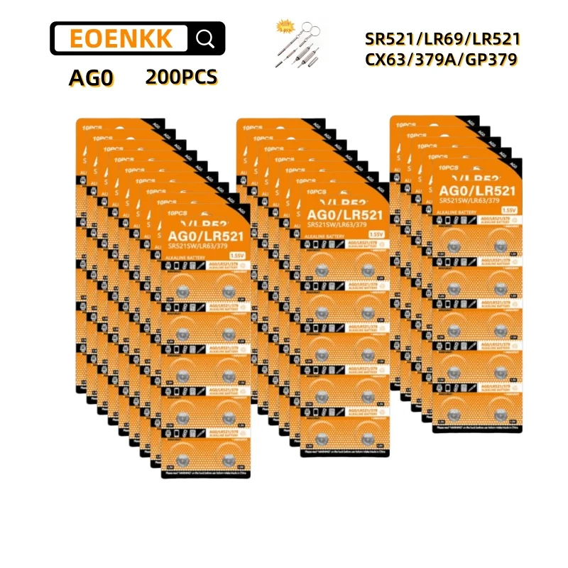 Pilas de botón alcalinas AG0-AG6 LR41 LR626 LR621 para pesca