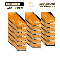Pilas de botón alcalinas AG0-AG6 LR41 LR626 LR621 para pesca