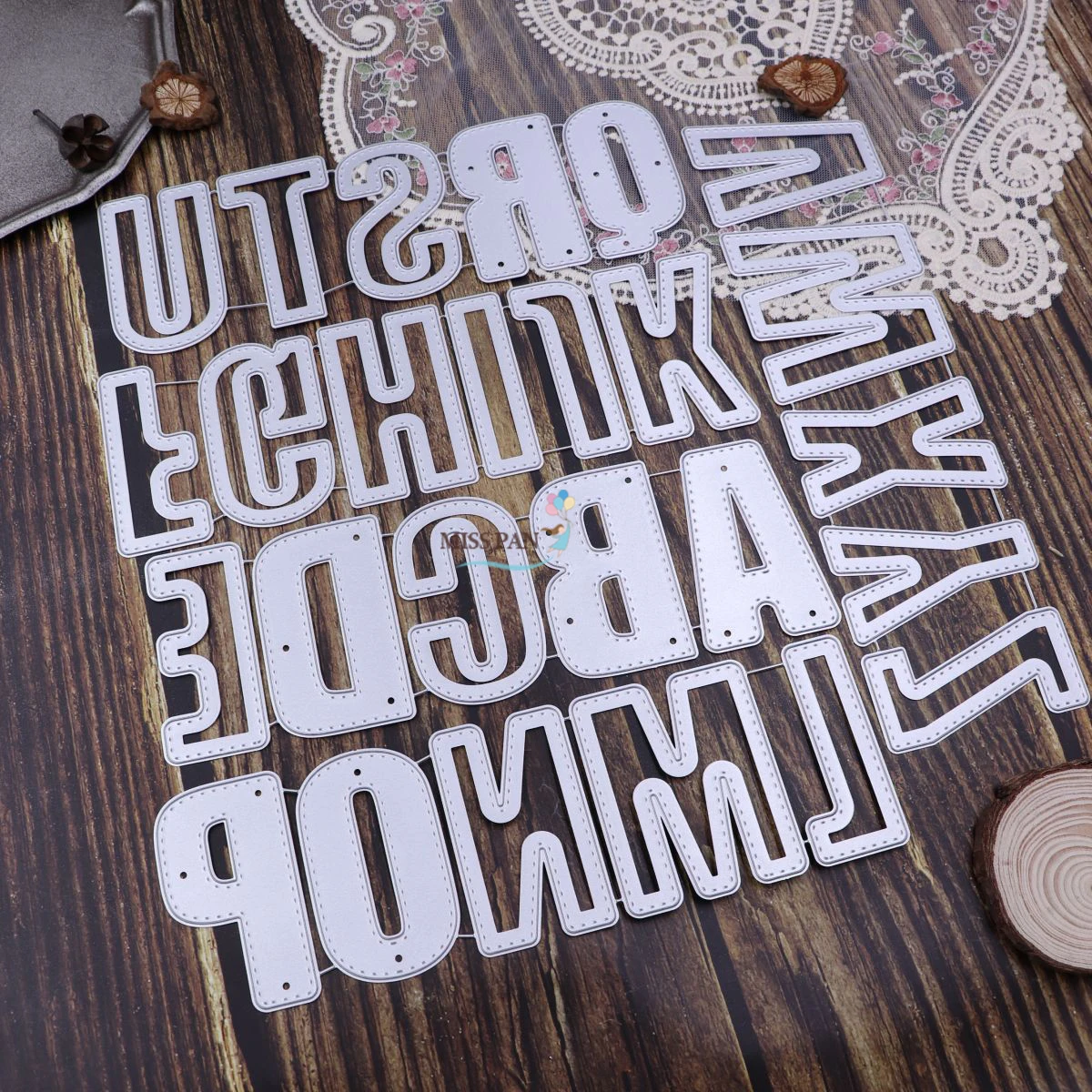 7cm alfabet wykrojniki do metalu papier tłoczenie szablon Scrapbooking kartka z życzeniami DIY rękodzieło wykrojniki