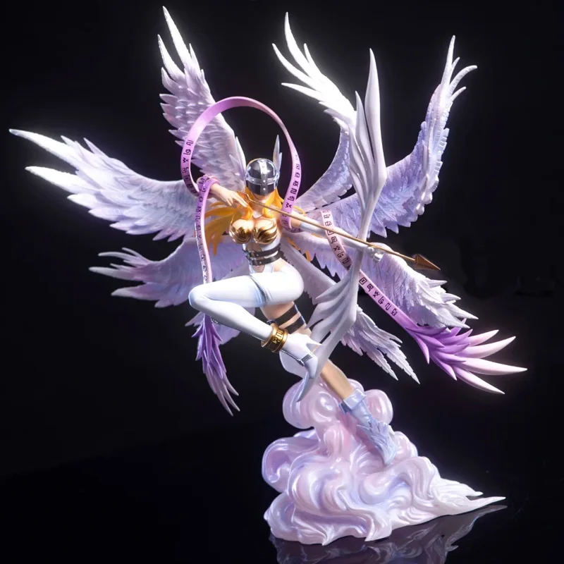 NEW 29cm Digimon Adventure Anime Figure Angewomon Yagami Hikari Childhood Goddess Exquisite Desktop Ornaments view 2