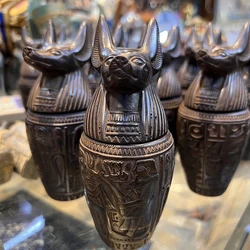 Egyptian Pet Urn Canopic Cat Memorial Funeral Supplies Pet Urns Pet Dog Cat Birds 100% handmake