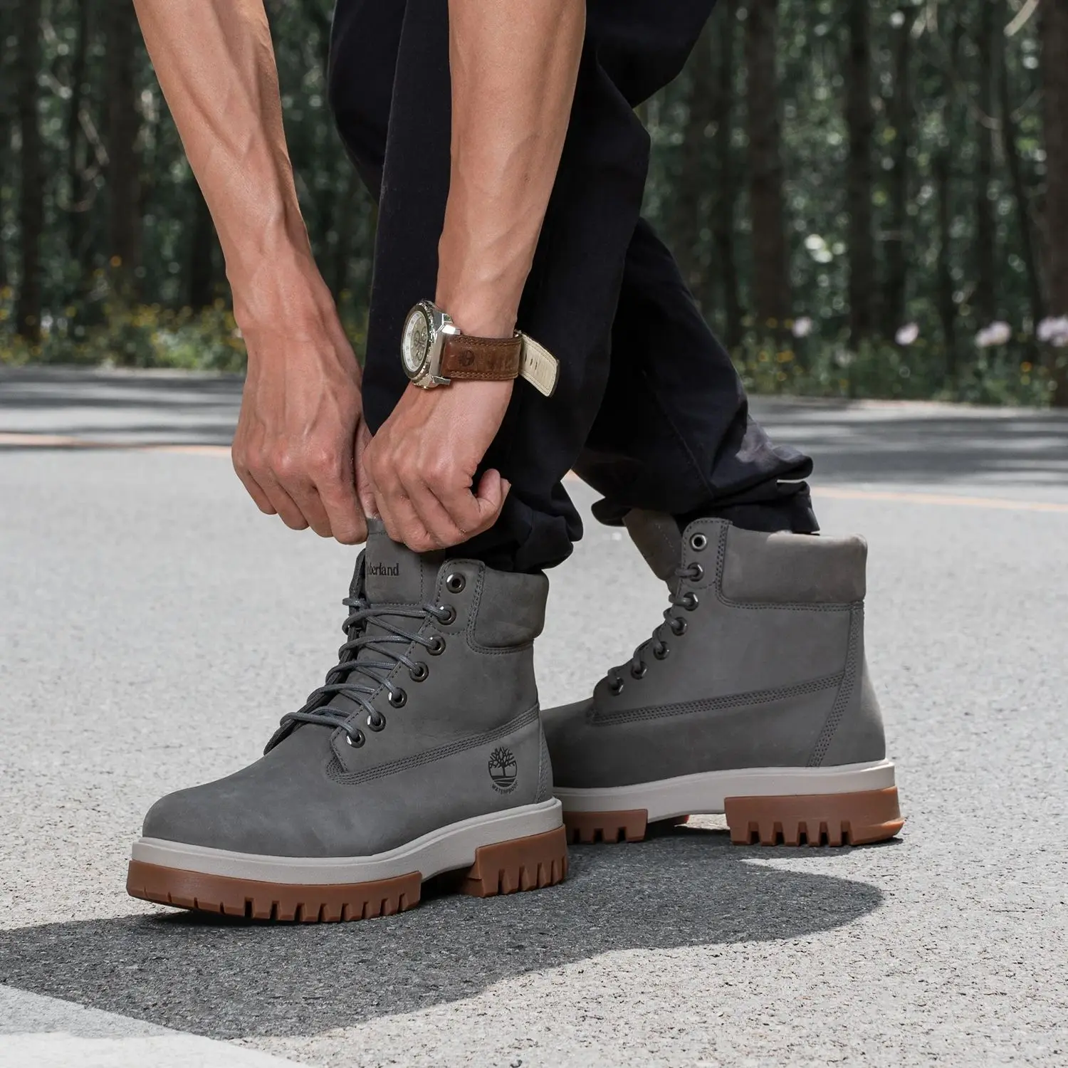 

Высокие ботинки Timberland, мужские ботинки, увеличивающие рост на толстой подошве, спортивная походная обувь на открытом воздухе A69Bwel8