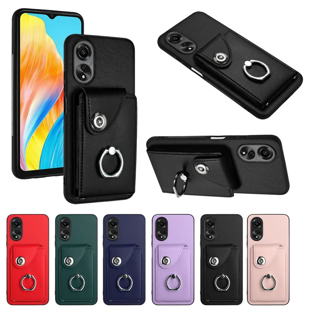 

Для OPPO A18 A38 A58 A78 2023 Роскошная фотокамера 360 Защитная Кожаная задняя крышка для OPPO A78 чехол A17 A 18 A38 A58 Coque
