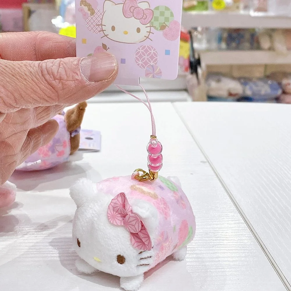 

Серия Kawaii Candy: Брелок-шарик Hello Kitty, Помпомпурин, Синаморолл, круглый и пухлый, для девочек, украшение для пенала на молнии, игрушка