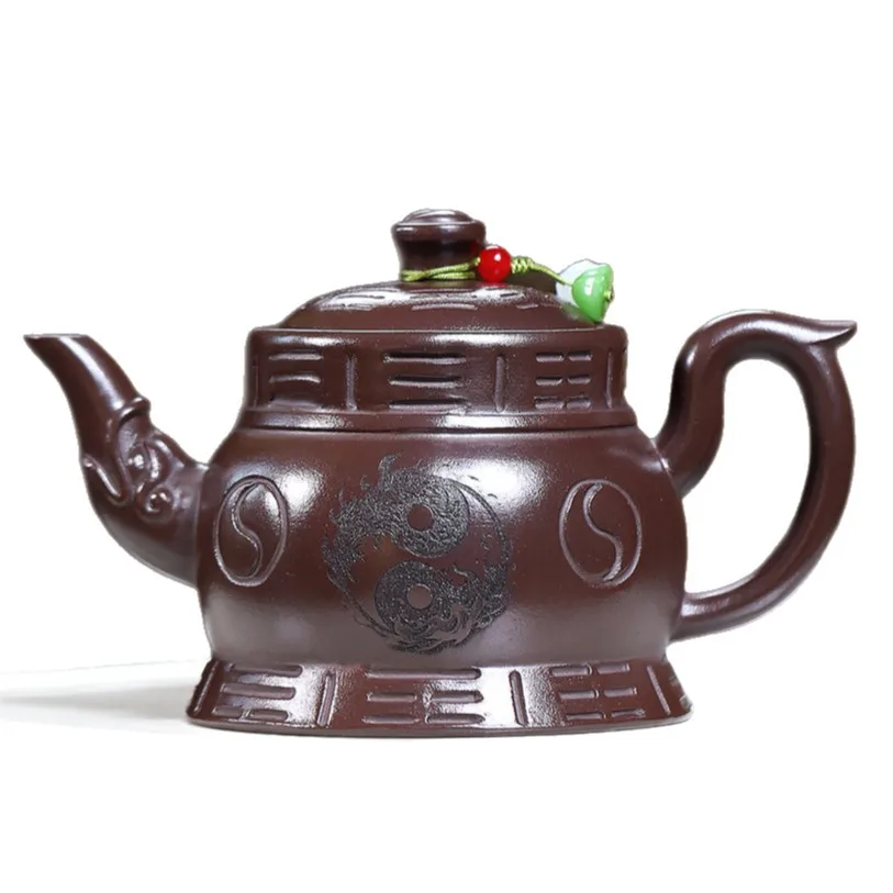 Teapot A Wholesale Explosion Yixing Purple Clay Pot Raw Ore Deep Well Purple Mud Handmade Purple Jade Stove Tea Set Tea Pot