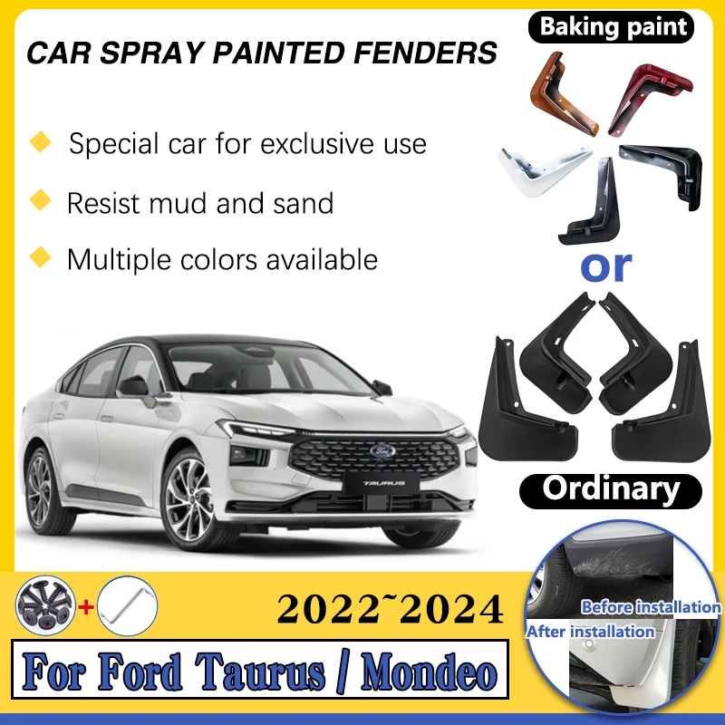 

4 PCS Car Mud Flaps For Ford Taurus Mondeo MK5 2022 2023 2024 Auto Flap Splas Splash Guard Front Rear Mudguards Car Accessories