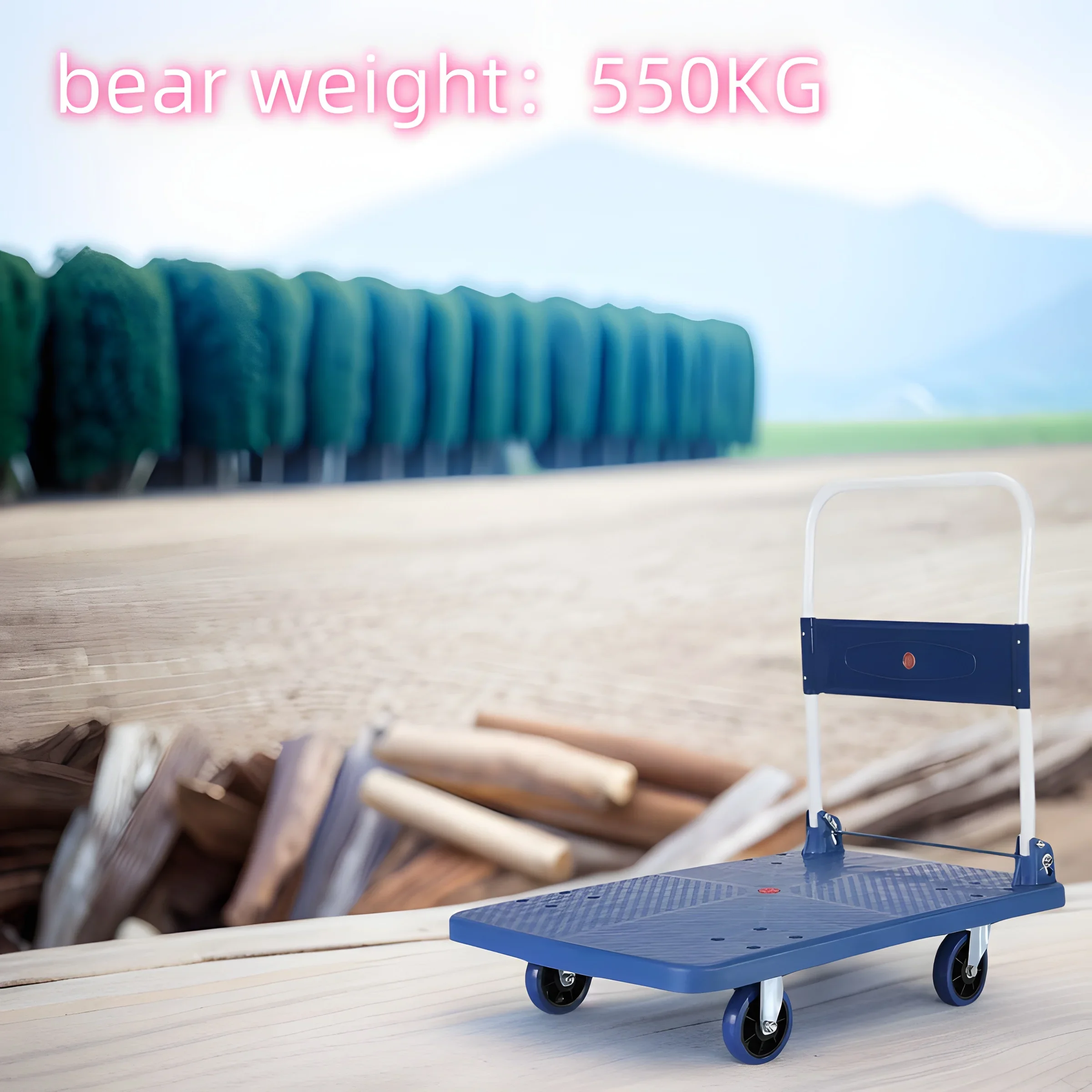 Hand Carts Trolleys Small Cart Handling Cart Universal Wheel Multifunctional Handcart Logistics Wholesale Folding Flatbed Truck2