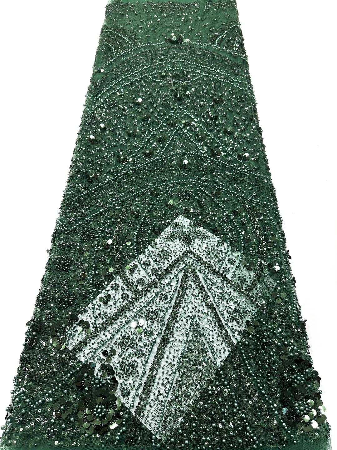 2025 neue Heiße Luxus Afrikanische Pailletten Spitze Stoffe Hohe Qualität Perlen Stickerei Französisch Nigerian Tüll Spitze Stoff Für Hochzeit