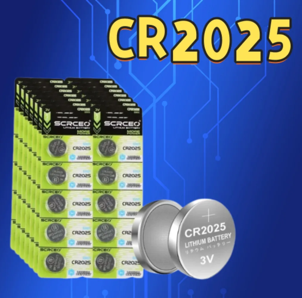 CR2025 Lithium Battery 3V High Power DL2025 BR2025 5003LC LM2025 Compatible – Long-Lasting Coin Cell for Watches Toys Clocks