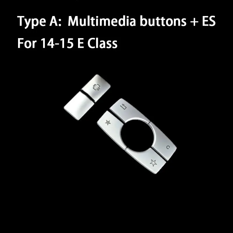 

For Mercedes Benz E Class W212 A207 S212 2014 2015 Car Central Control Multimedia Button Patch ES Buttons Auto Interior Stickers