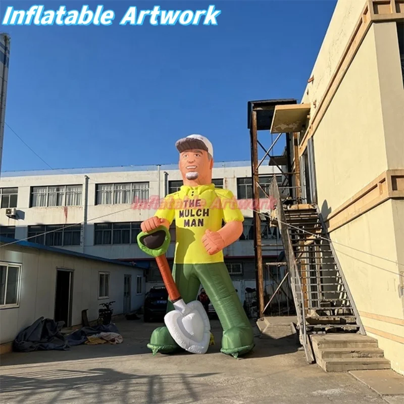 Globos enormes personalizados, personaje gigante de trabajador para juguetes de decoración al aire libre