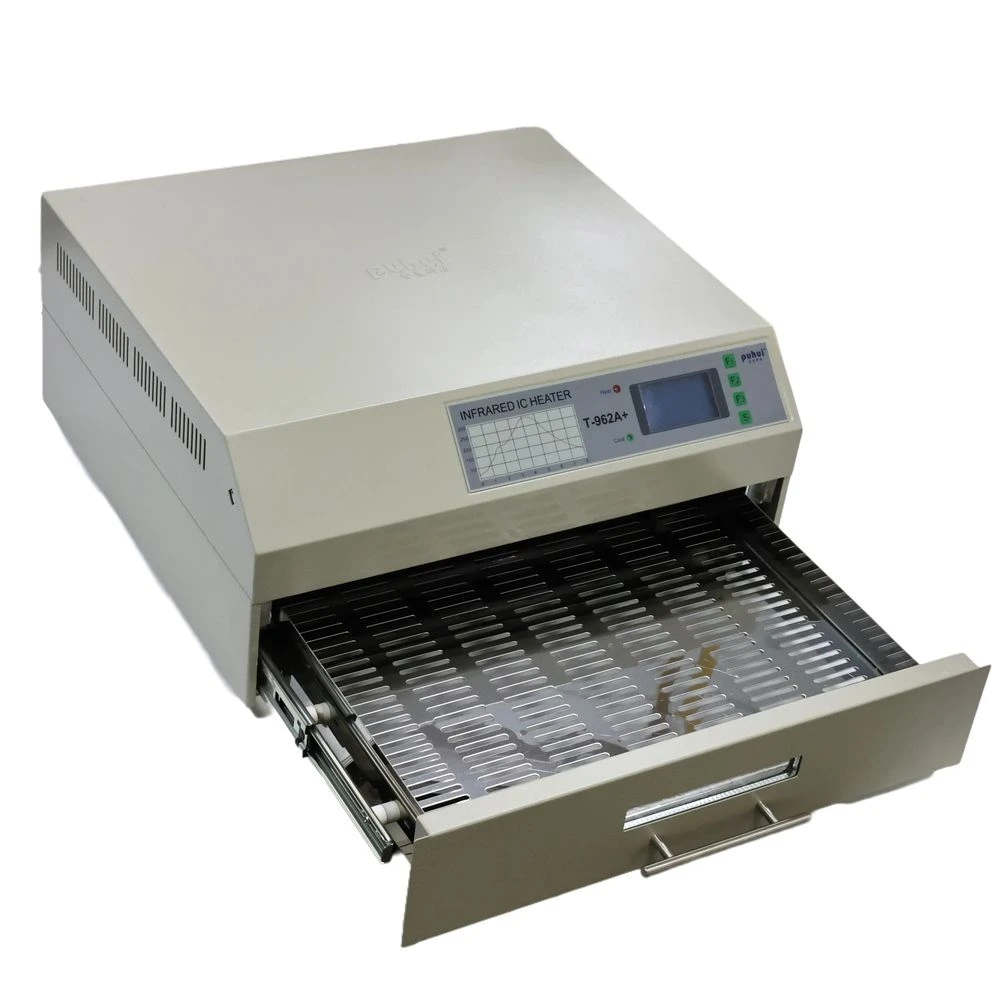 370x450mm 데스크탑 리플로우 오븐 T-962A+ 350 ℃   온도 곡선 소프트웨어가 포함된 PCB/SMT/BGA/LED용 솔더 기계