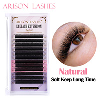Arison YY 3D/4D/5D Eyelashes Extension Supplies 0.07 Thickness Mix Length Pure Matte Black False Eyelashes