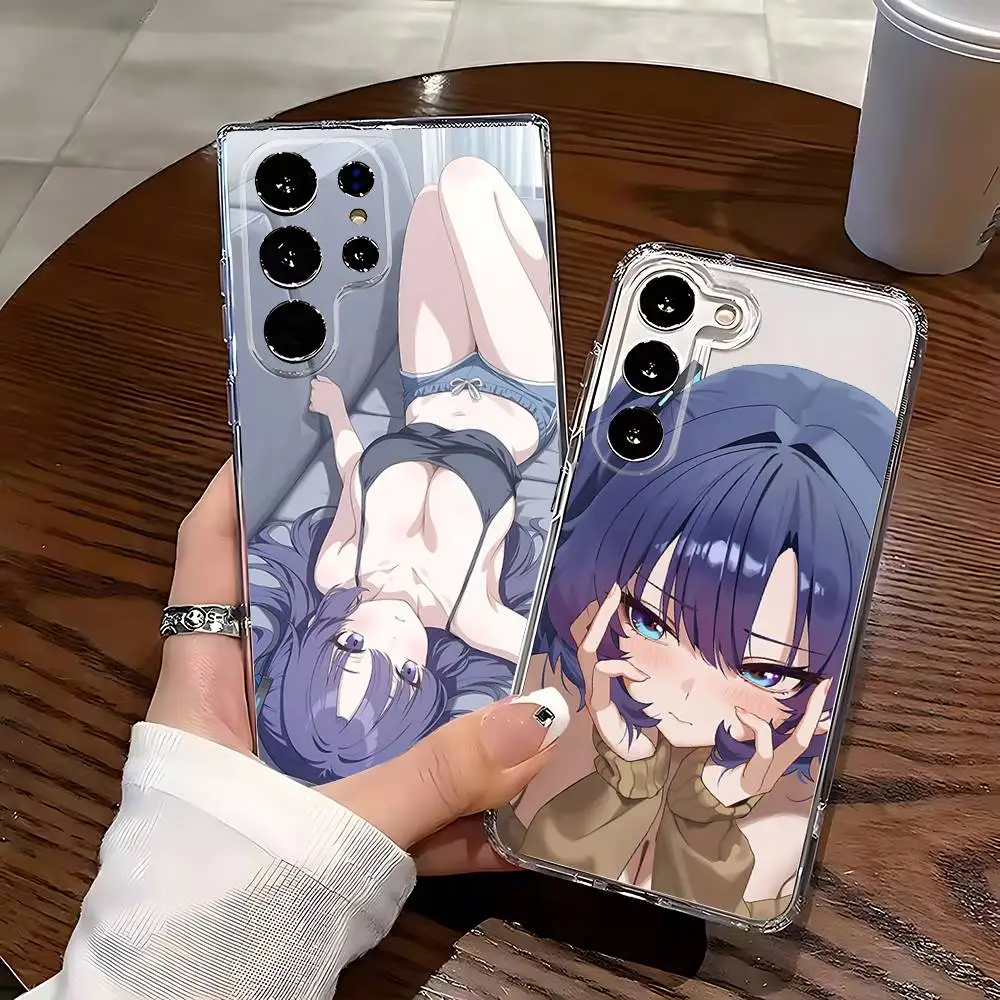

Hayase Yuuka Blue Archive Phone Case Silicone For Samsung S30,23,21,22,20 FE lite,S10,9,PIus Note20ultra Soft Transparent