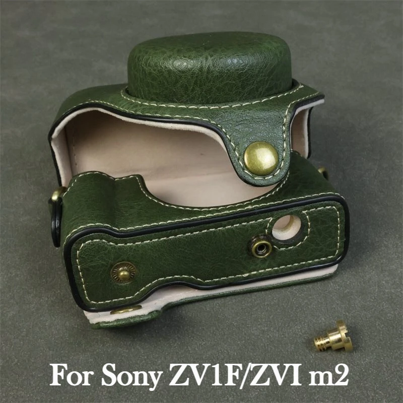 Retro PU Leather case cross body base For Sony ZV1F/ZVI m2 Micro-single camera bag Shoulder bag Camera protective case