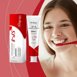 Respiração fresca creme dental triplo, SP-8 Creme dental branqueador, Gestão de Saúde Oral, Profundo produto probiótico, 120g