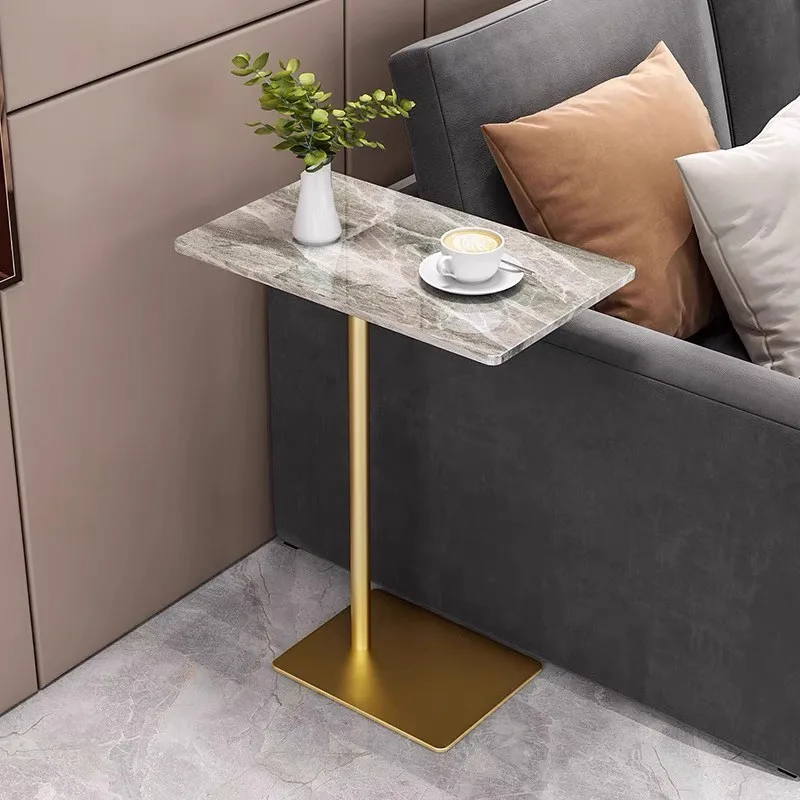 

&c Modern Sofa Side Small Coffee Table Movable Square Cabinet Bedside Corner Iron Marble Top Durable Living Room Furniture