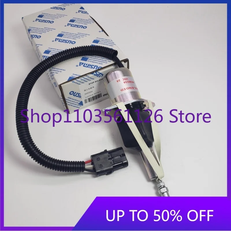 Flameout Solenoid Valve Compatible with PC300-6 New 335 High Quality 305 6CT8.3 Part Number 3930234