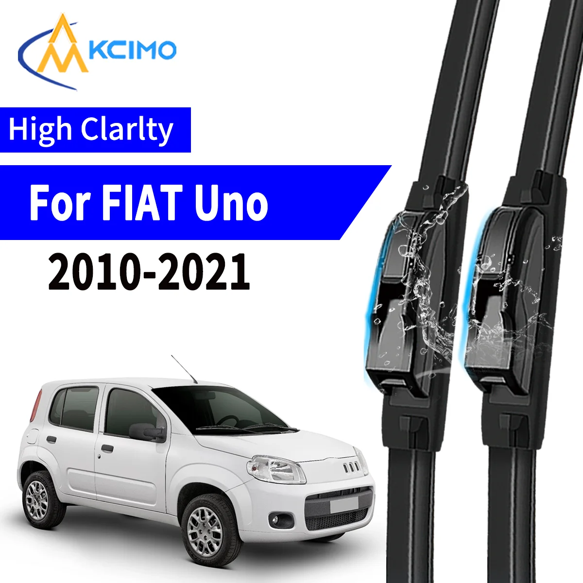 

2pcs Car Wiper For FIAT Uno hatchback 2010-2021 Front Windscreen Wiper Blade Silent Soft Rubber
