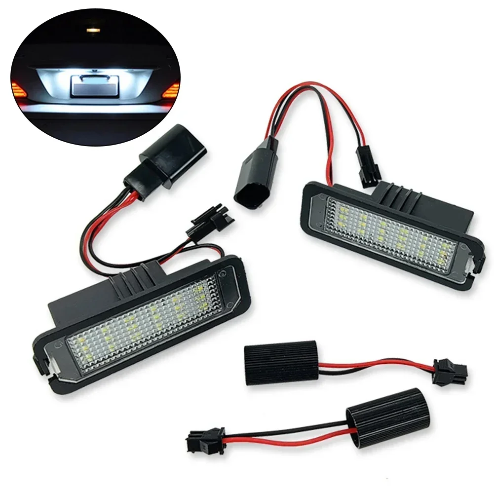 Instale fácilmente la placa de matrícula LED con luz de matrícula 3D 0943021 A/3C 5943021   78mmx27mmx22mm Negro DC 12V 2003-2008 Para Golf V