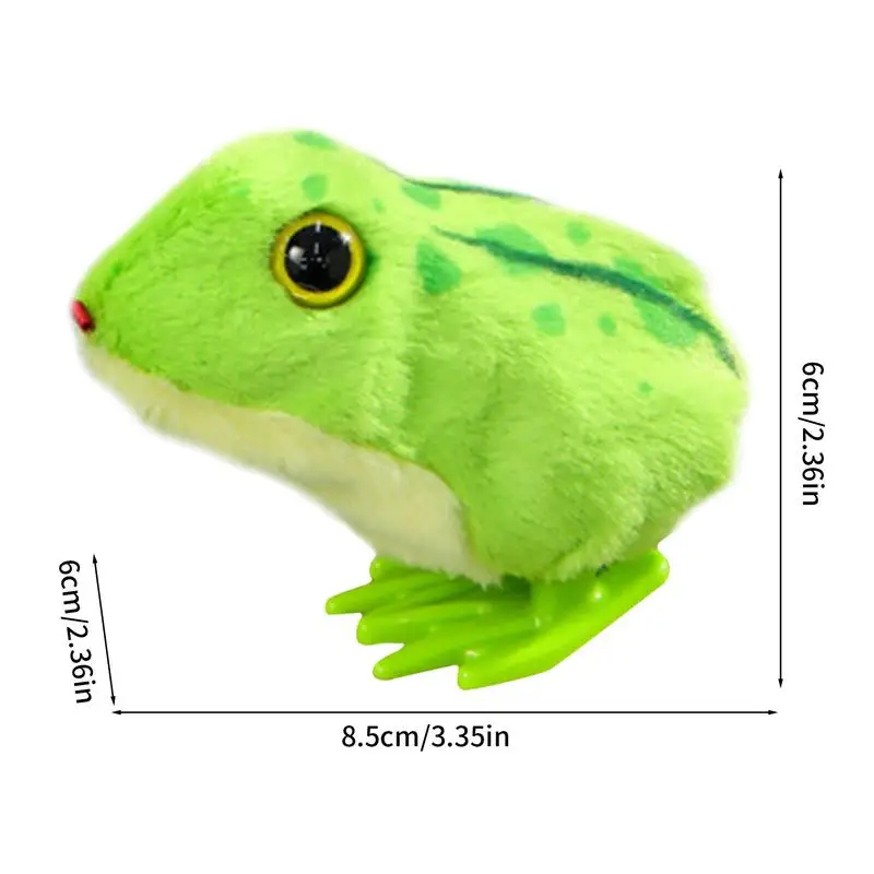 Wind Up Toys for Kids Funny Plush Frog Wind-Up Toy Crawling Spring Toy Clockwork Animal Toys Adorable Wind-Up Toys for Kids