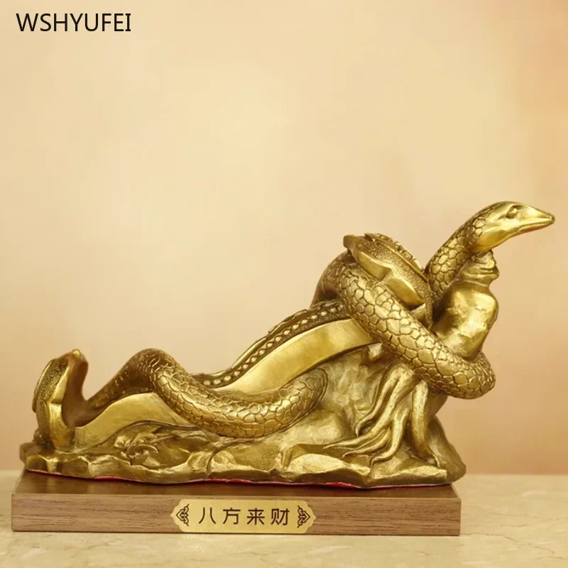 زخرفة الأبراج المعدنية الثعبان ، ملحقات الديكورات المنزلية ، Ruyi Fu ، شجرة المابل المكتبية ، 1 * * #4