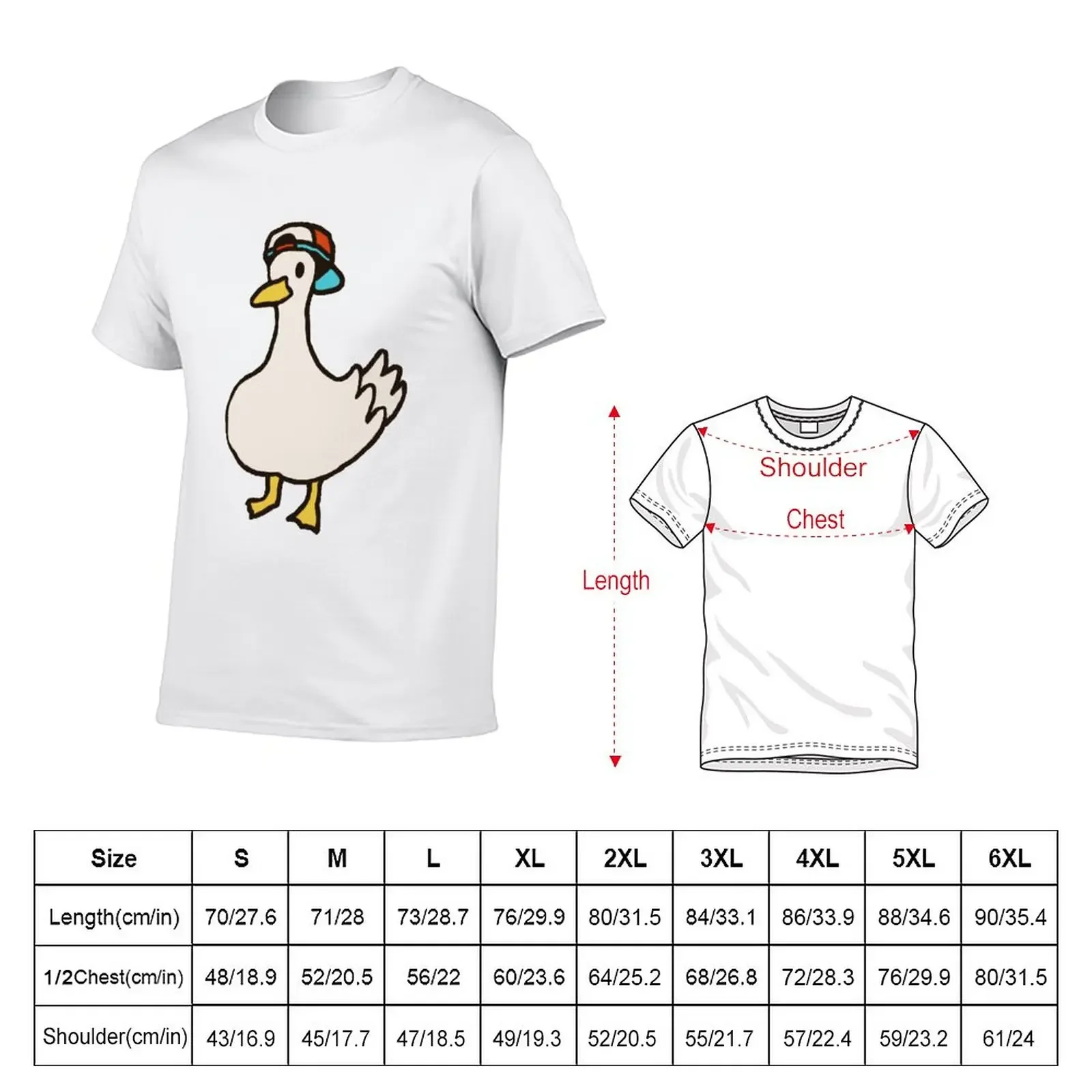 Oozora Dancing Duck Shuba Shuba Meme T-Shirt summer top heavyweights slim fit t shirts for men