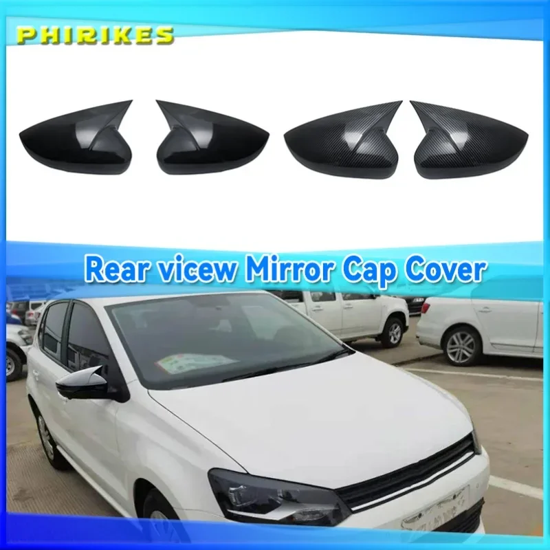 

2 pieces For Volkswagen VW Polo MK5 6C with indicator ABS Side Rear view Mirror Cover Replacement Caps Shell Trim Black