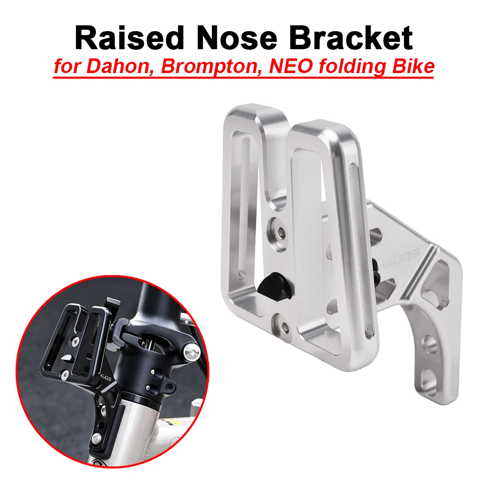 

Heightened Front Mount Nose Riser Bracket Integrated Elevated Rack Spare Parts for Dahon/Brompton Folding Bicycle