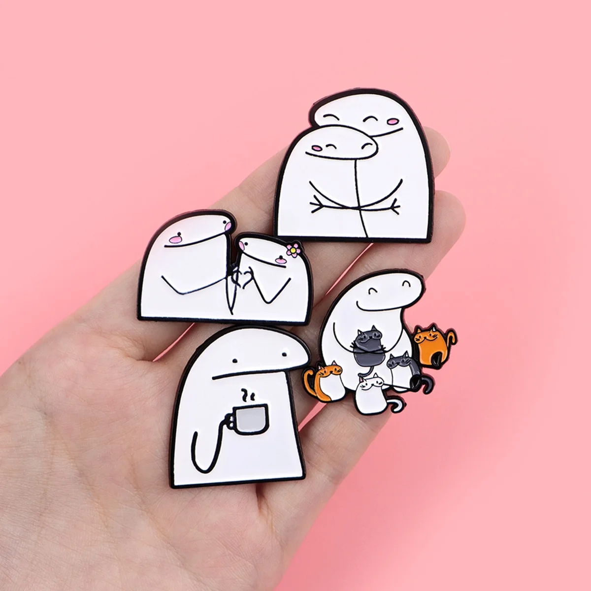Cartoon Stick Figure Drawing Lapel Pins for Backpack Men Women Brooch for Clothes Cute Enamel Pins Badges Jewelry Accessories