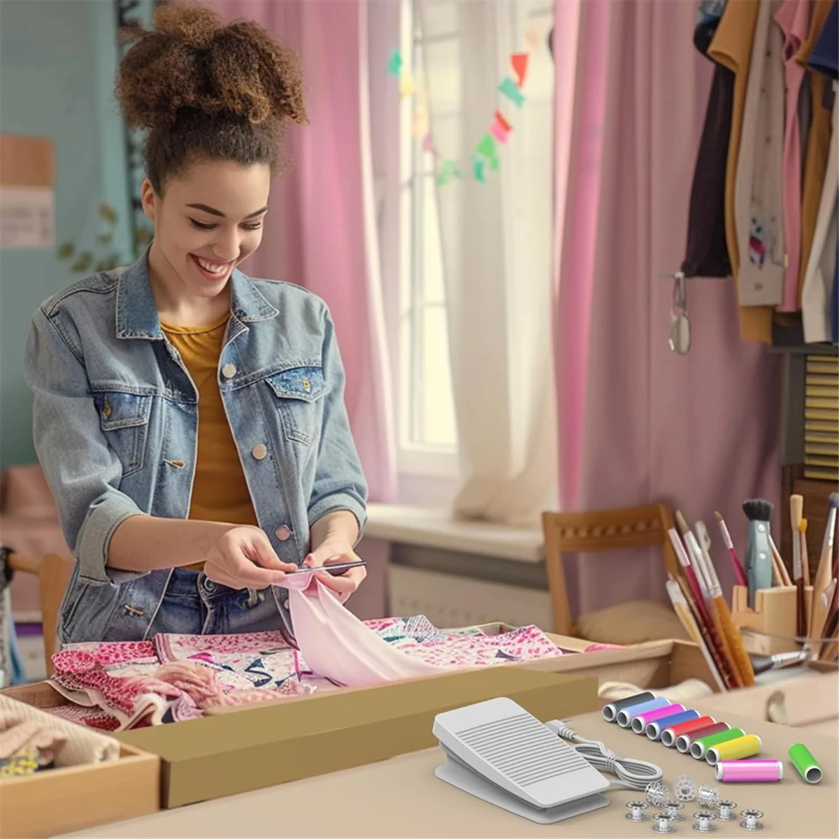 وحدة تحكم دواسة القدم لآلة الخياطة ABXK لـ FC-322 XC8816-021، مناسبة لـ CS6000i CS7000i CS5055prw