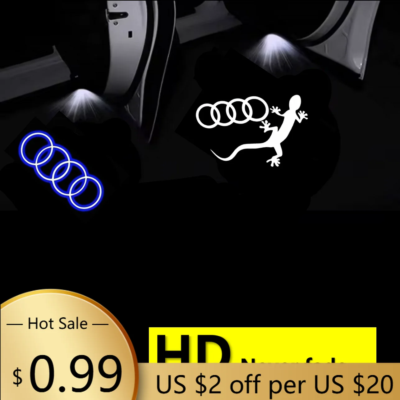 

Hub Caps HD Car Door Welcome Light Led Projector Lamp For Audi SLINE QUTTRO A3 A4 B8 8P 8V A6 C7 A5 Q5 B7 B6 B9 RS SQ5 Q3 Q7 S3