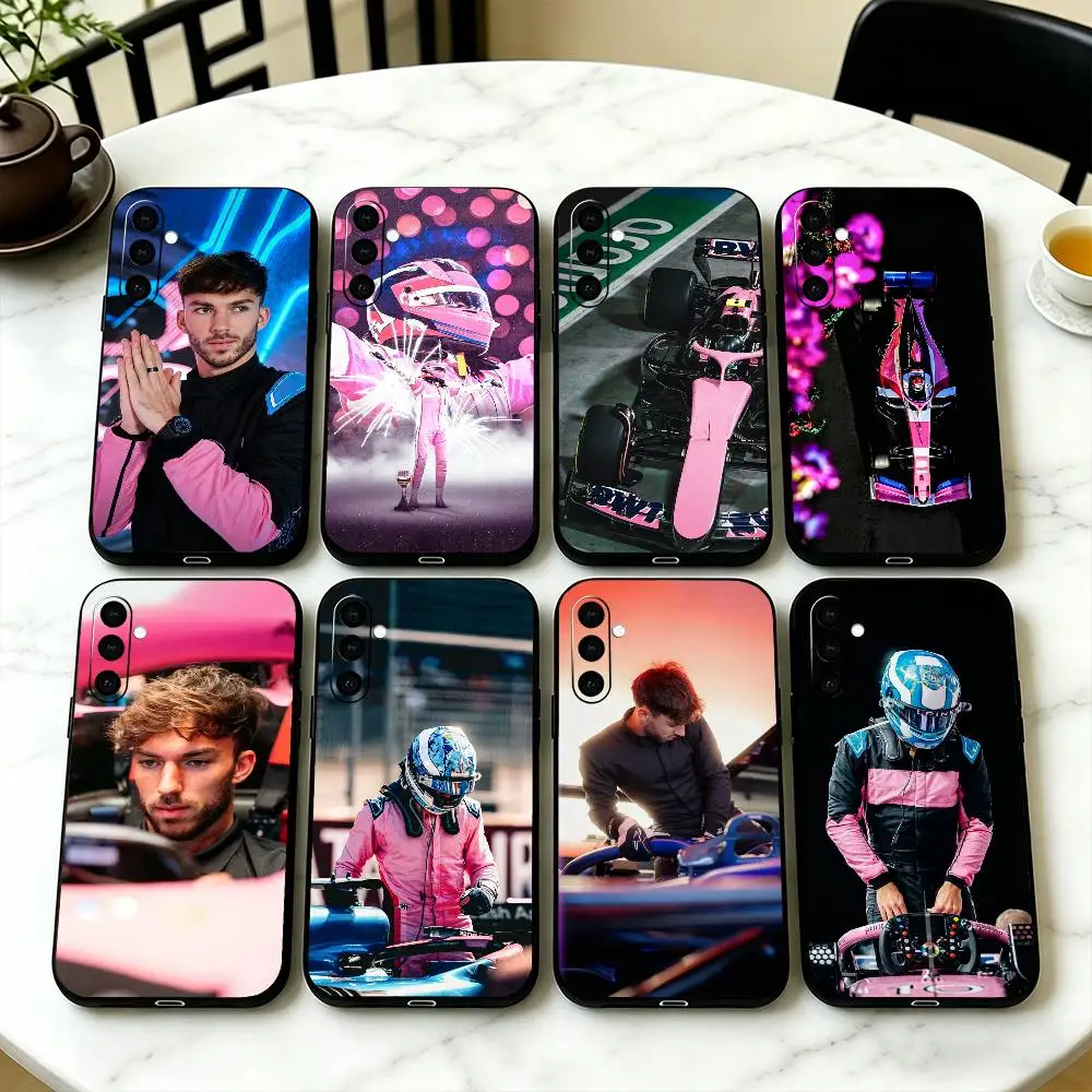 

1PC Pierre Racing G-Gasly Phone Case Black Silicone Soft For Samsung Galaxy A73,A72,A71,A70,A53,A52,A51