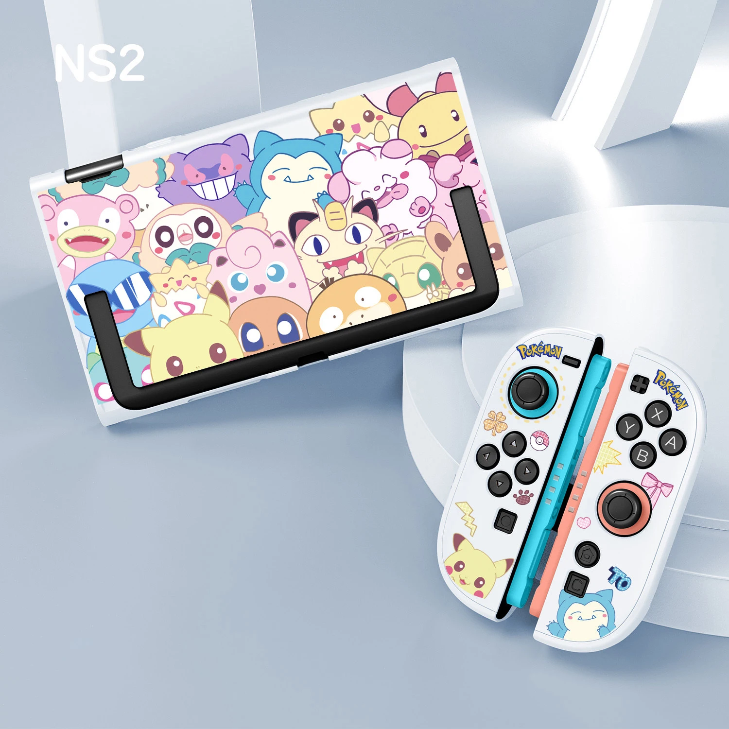 Аниме-чехол для Nintendo Switch 2/OLED/NS с креплением к док-станции, противоскользящий, ударопрочный, для контроллеров Joy-Con, с док-станцией