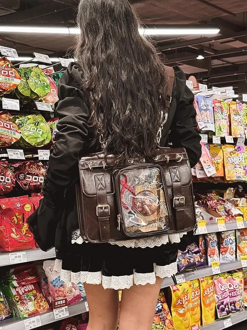 Lolita Ita Bag School Mochila Large Capacity Crossbady Mochilas Mujer Commuter Square Backpack New Original Women Bags