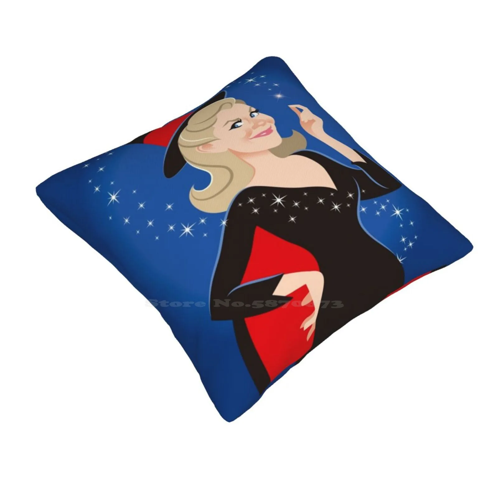 Samantha Pillow Cover Hug Pillowcase Samantha Bewitched Classic Tv Alemogolloart Alejandromogolloart Alejandro Mogollo Art