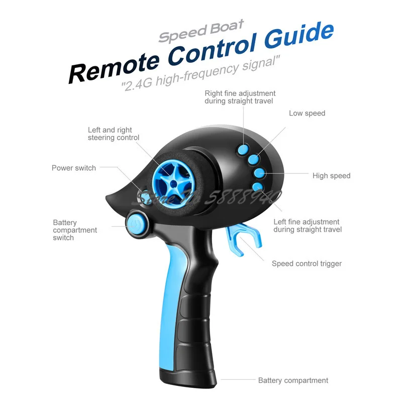 Wysoka prędkość 40 KM/H wodoodporna łódź zdalnie sterowana 2.4G 200M dostosowuje prędkość obrotową inteligentny Alarm elektrycznego zdalnie