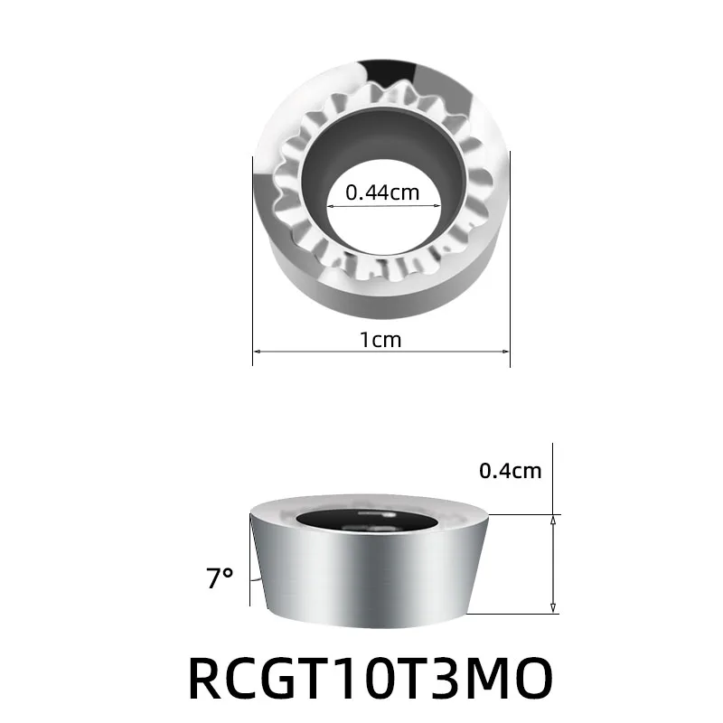 

RCGT1003MO-AK RCGT10T3MO-AK Carbide Turning Inserts for Aluminum Copper CNC Lathe Tools 10pcs