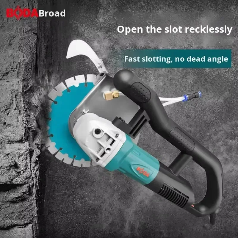 Boda Brushless Industrial Grade Slotting Machine Single Saw Blade Concrete Water-Cooled Dust-Free High-Power Wall Cutting